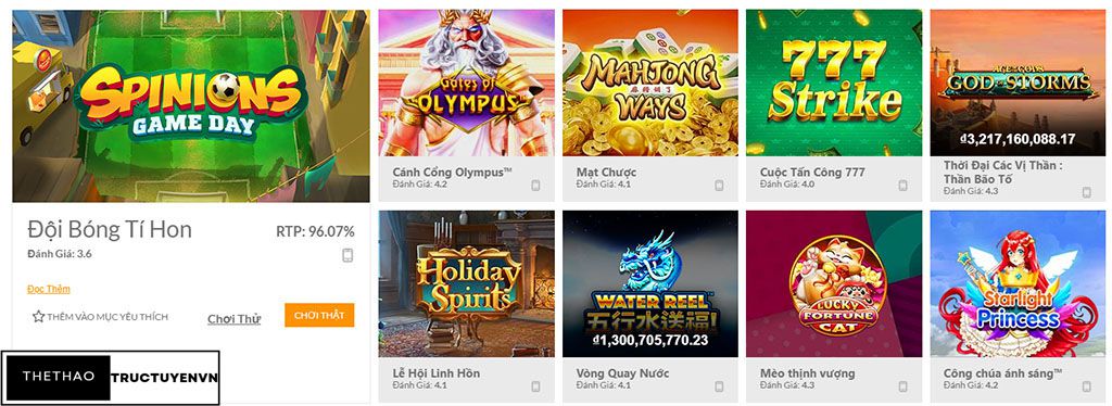 Các game nổ hủ tại link vào 188bet không bị chặn